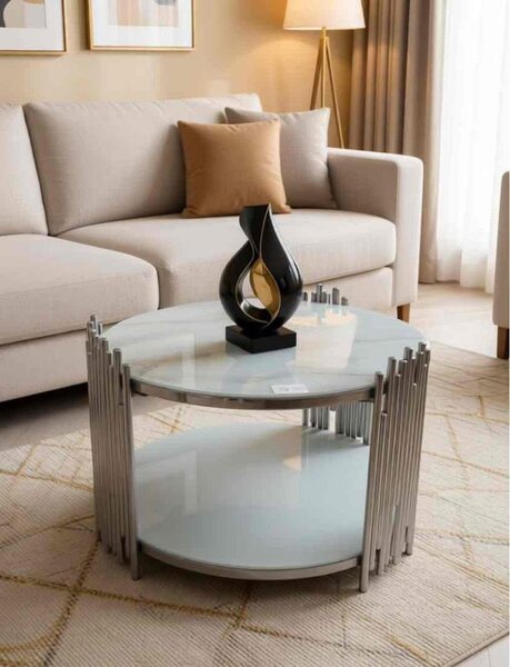 Table basse moderne en verre