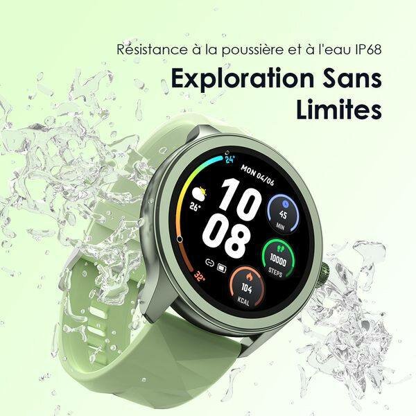 Montre intelligente verte connectée