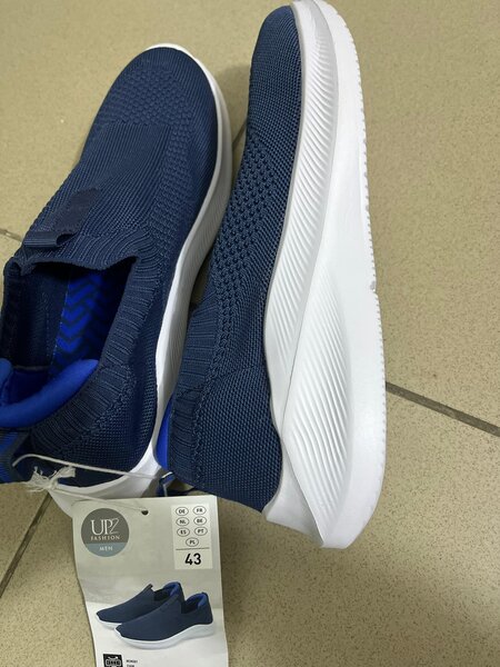 Blue Slip-On Sneakers