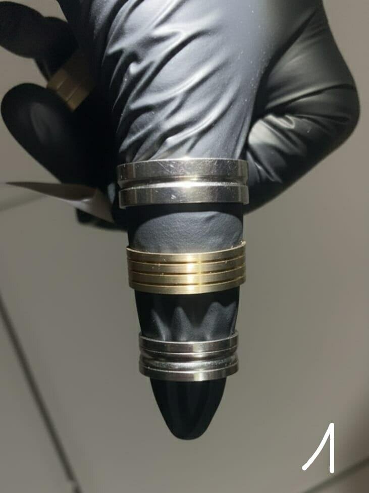 Bague en acier inoxydable élégante