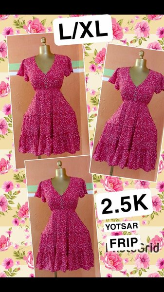 Robe Fleurie L/XL Évasée