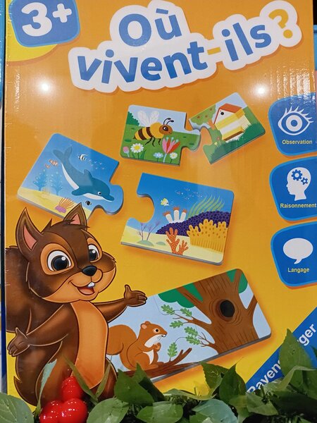 Puzzle éducatif "Où vivent-ils?"