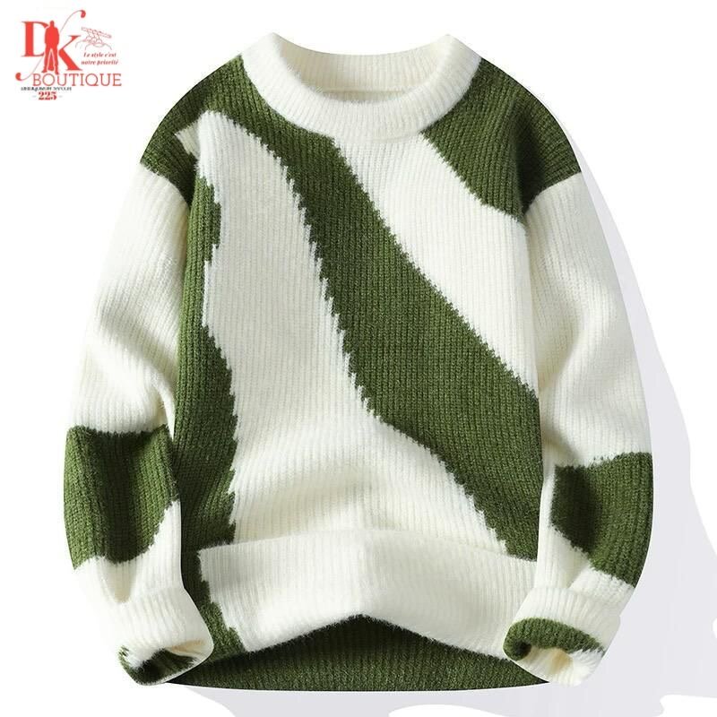 Pull Oversize Motif Géométrique