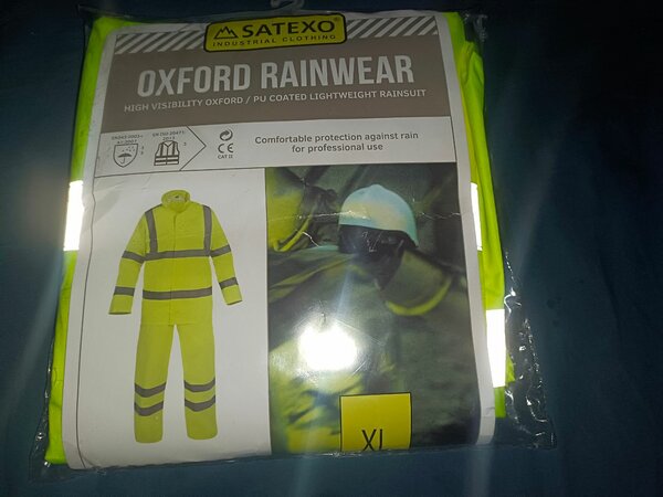 Vêtement de pluie haute visibilité