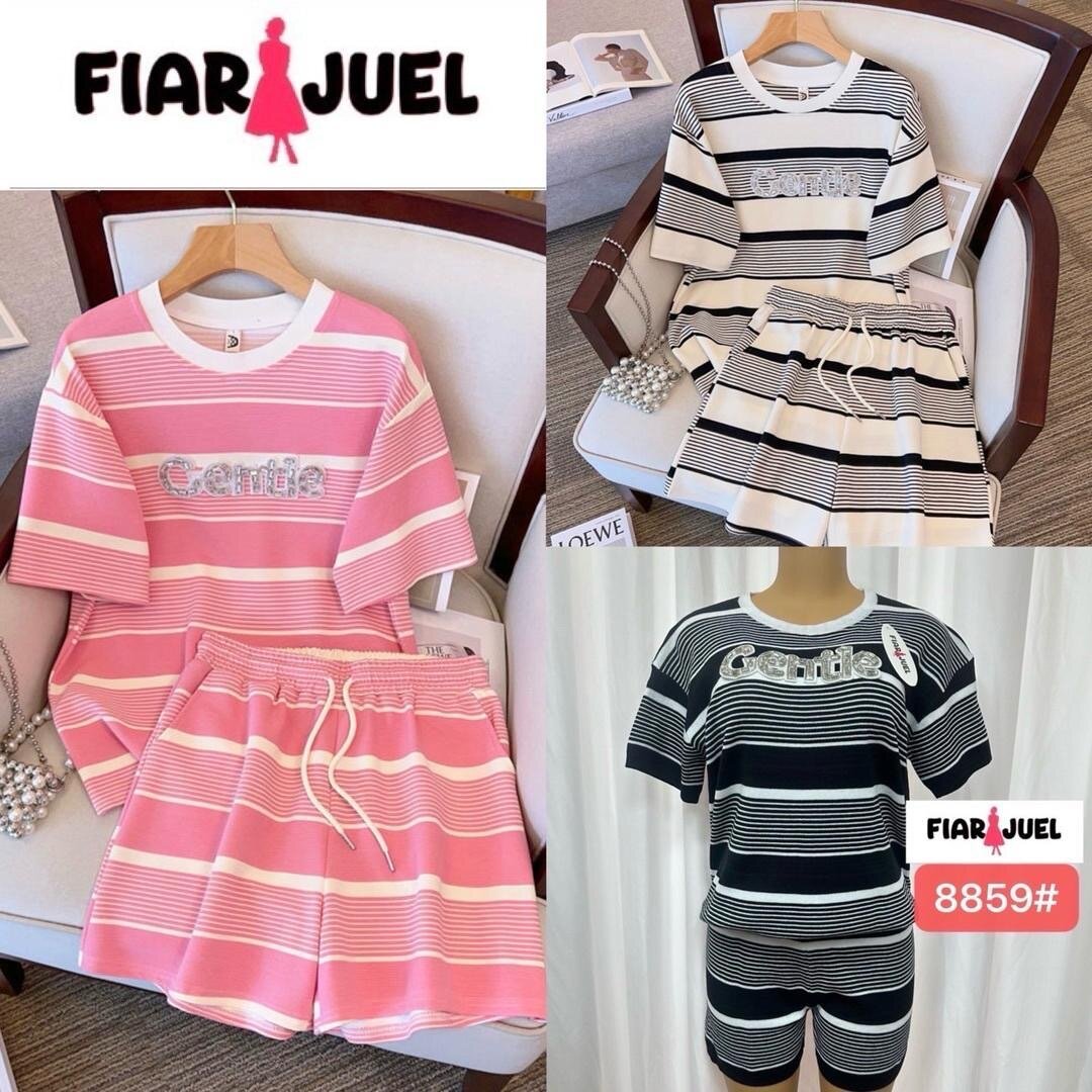 Ensemble décontracté rayé femme