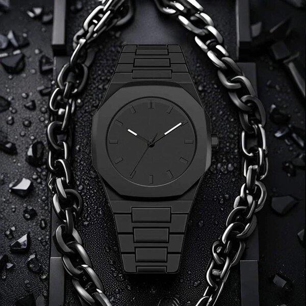 Montre Noir Minimaliste Homme