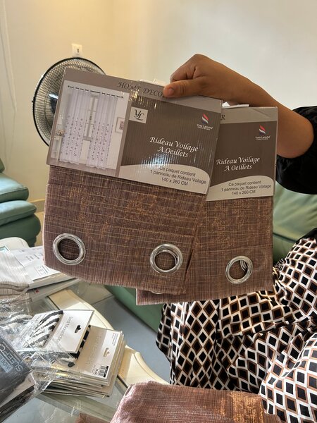 Rideau occultant thermique marron