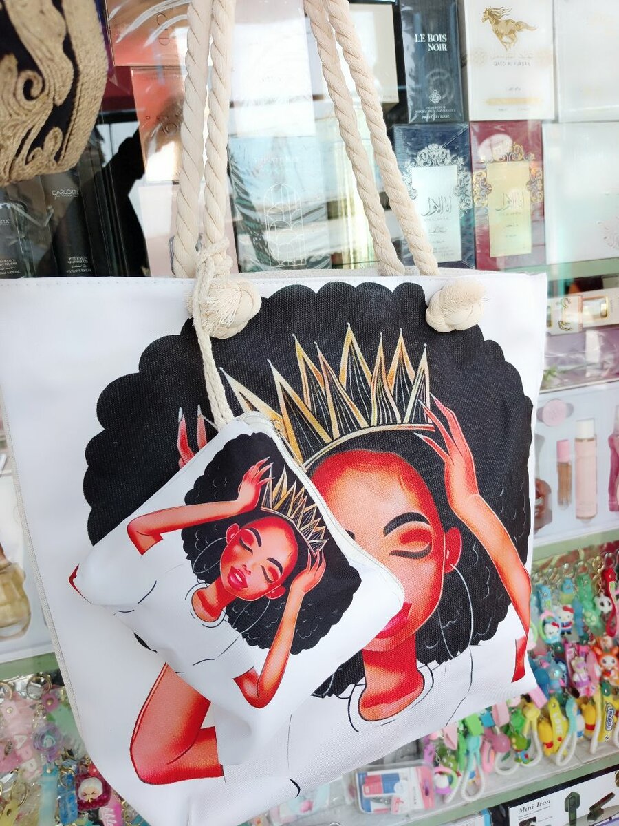 Sac cabas afro artistique