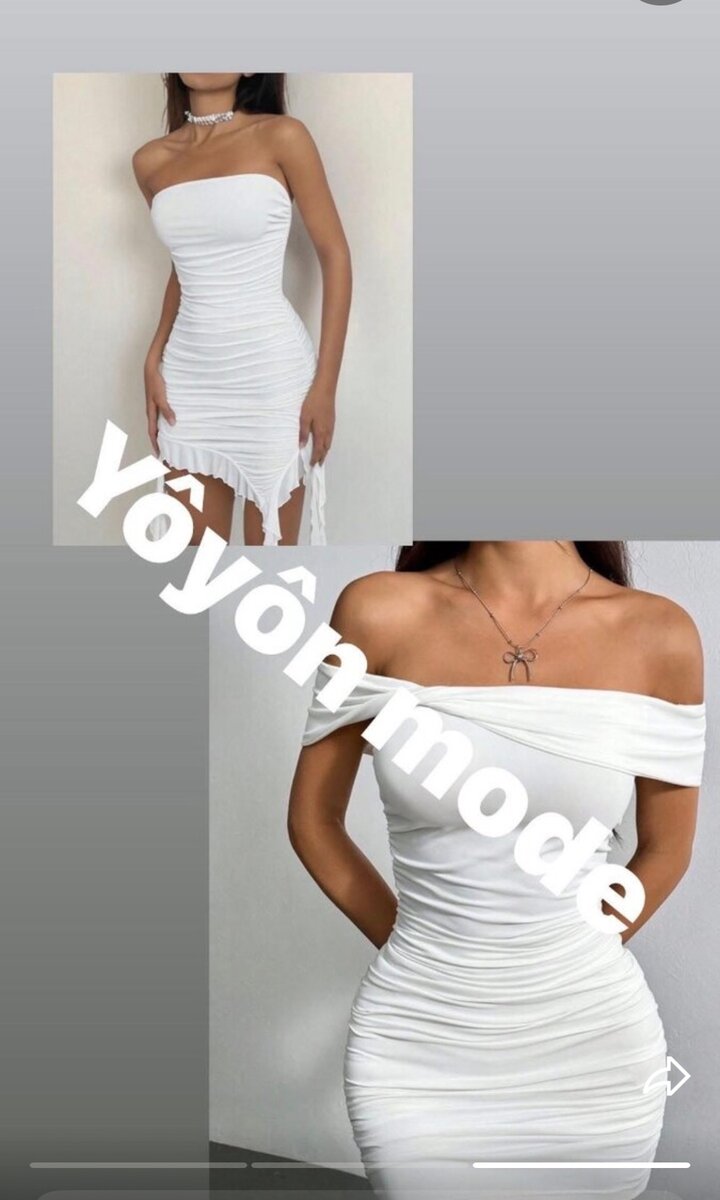 Robe Blanche Élégante Femme