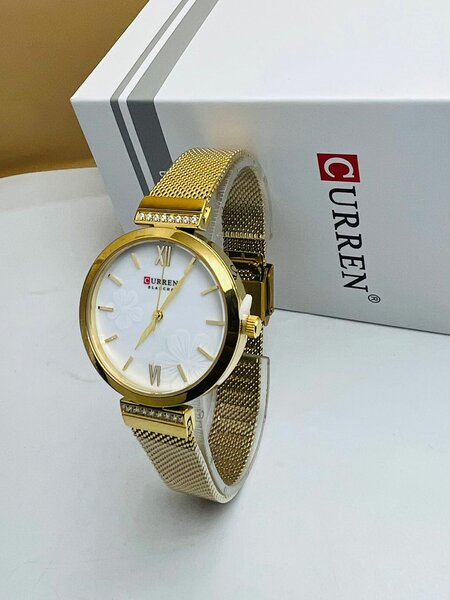 Montre dorée élégante Curren