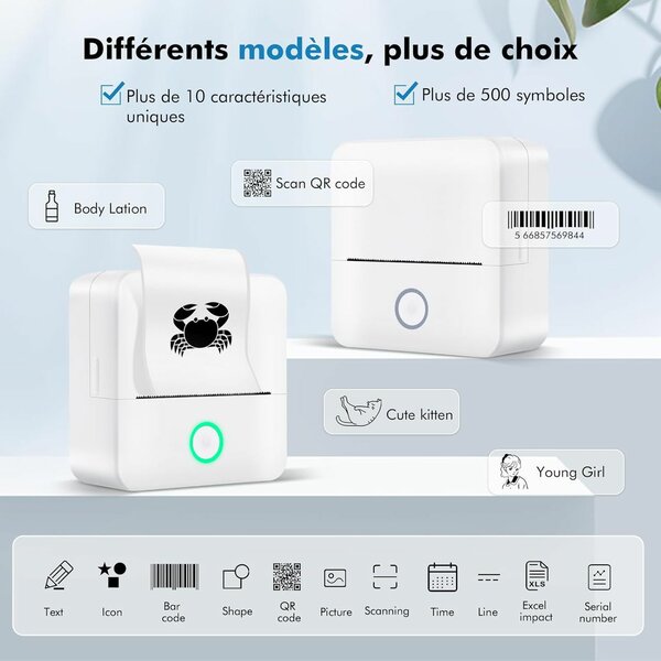 Mini Imprimante Portable Sans Fil