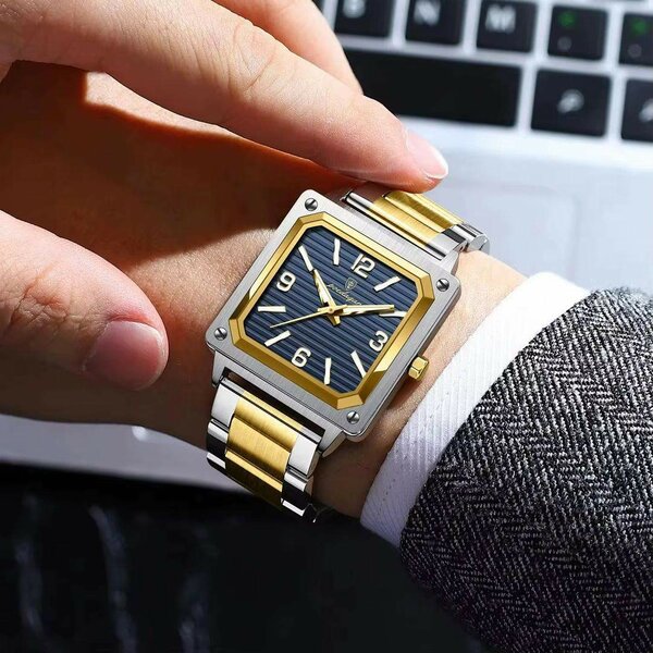 Montre carrée élégante homme