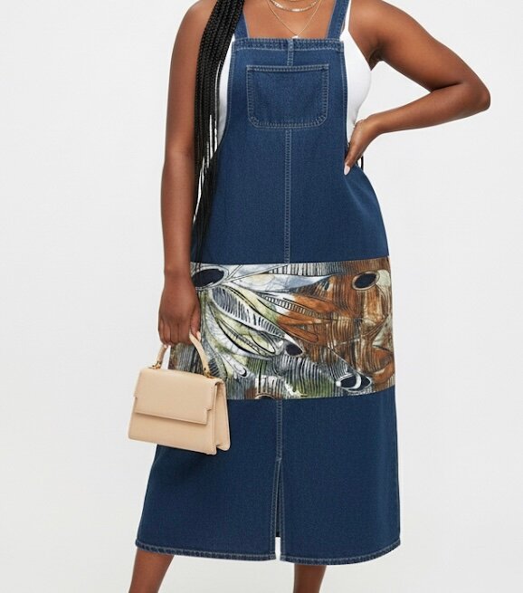 Robe salopette en jean chic