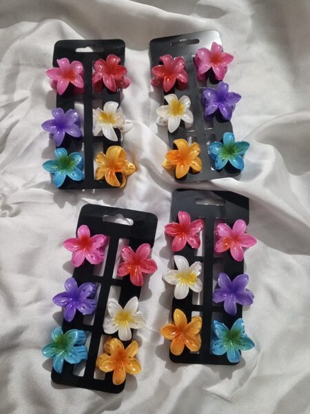 Pinces à cheveux fleurs colorées