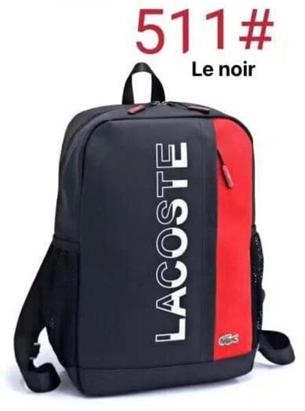 Sac à dos Lacoste Noir Rouge