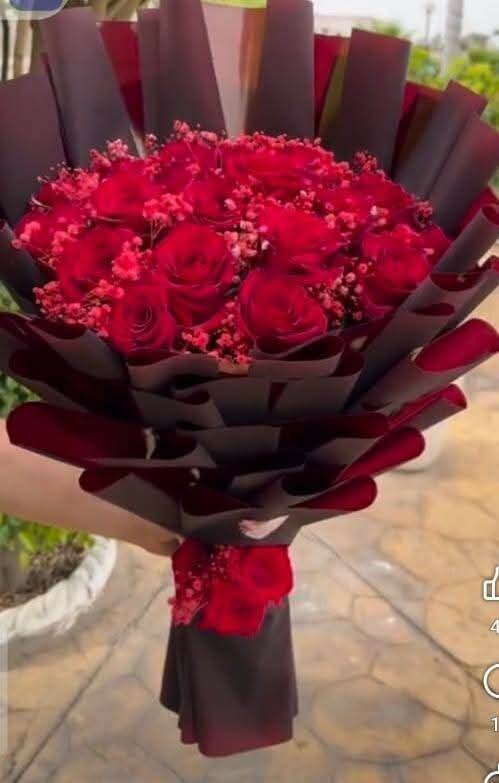 Bouquet de roses rouges élégant