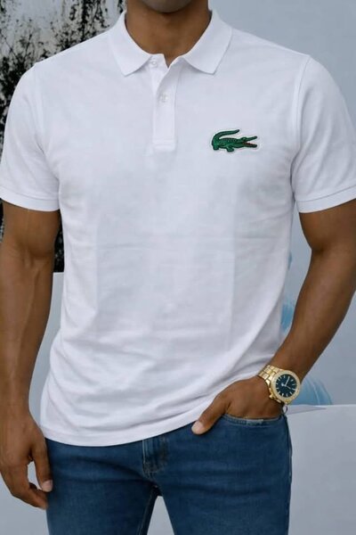 Polo en coton blanc classique