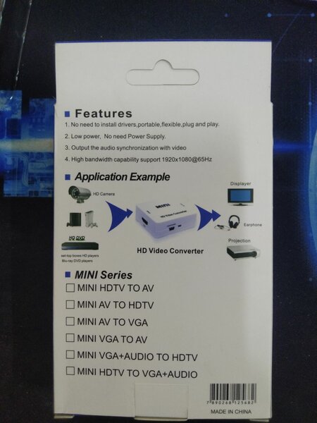 Convertisseur HDMI vers AV Mini