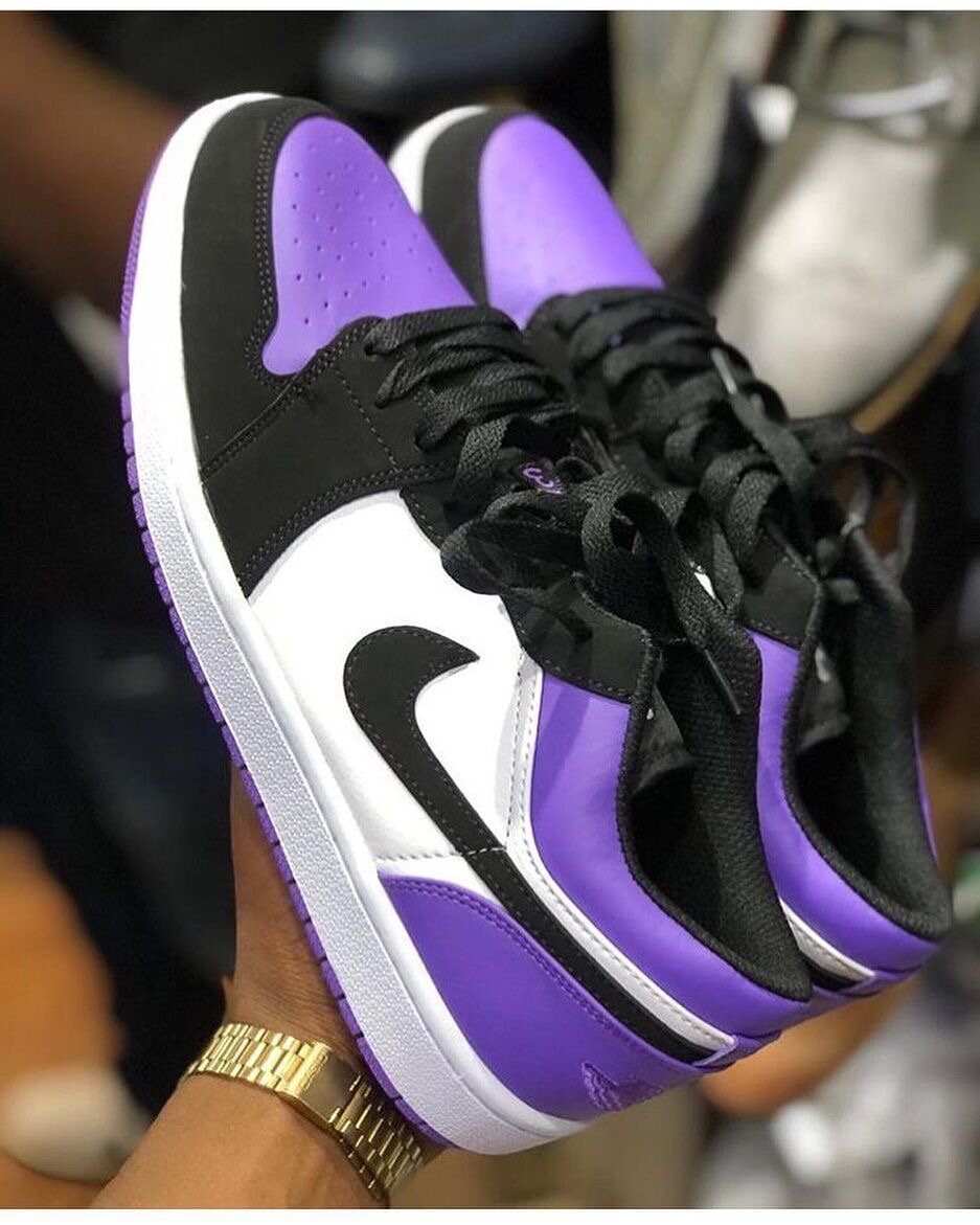 Baskets basses unisexe violettes