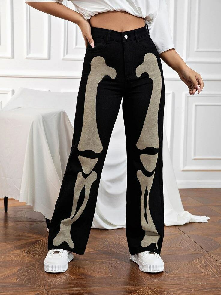 Pantalon squelettique tendance