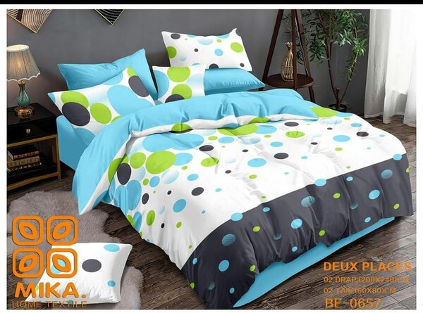 2 Draps 3 places et 2 taies