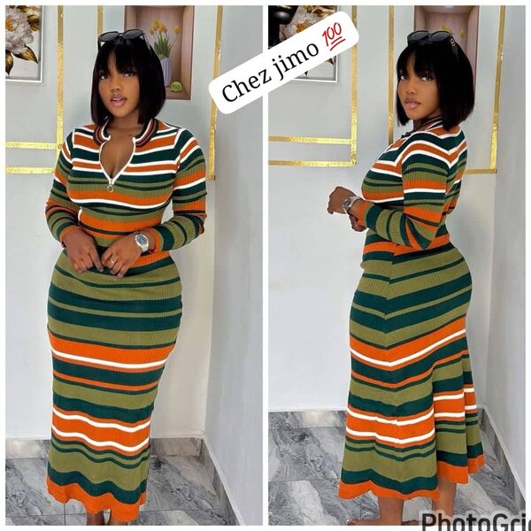 Robe rayée élégante