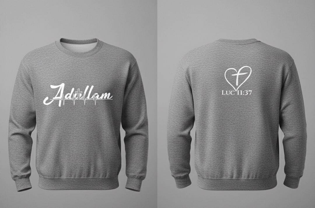 Sweat à Capuche Adullam Gris