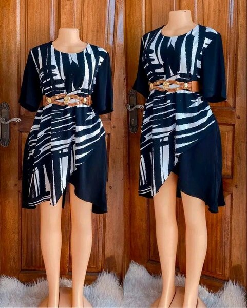 Robe élégante à motifs graphiques