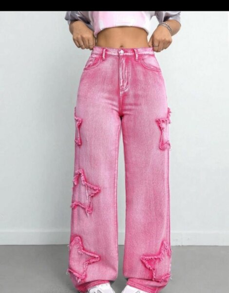 Jean rose motif étoile