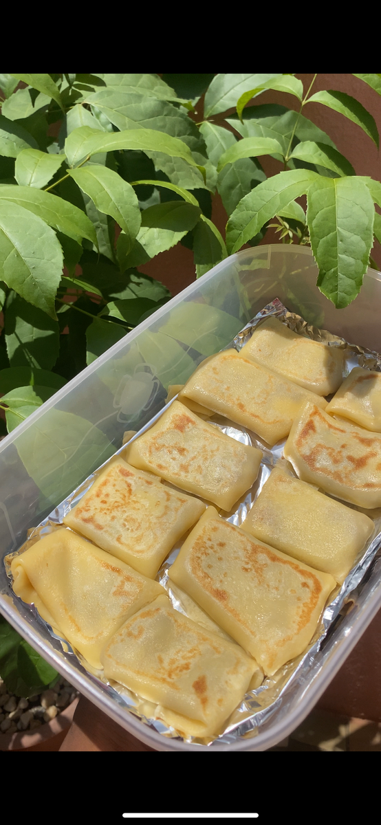 Crêpes viande hachée fromage