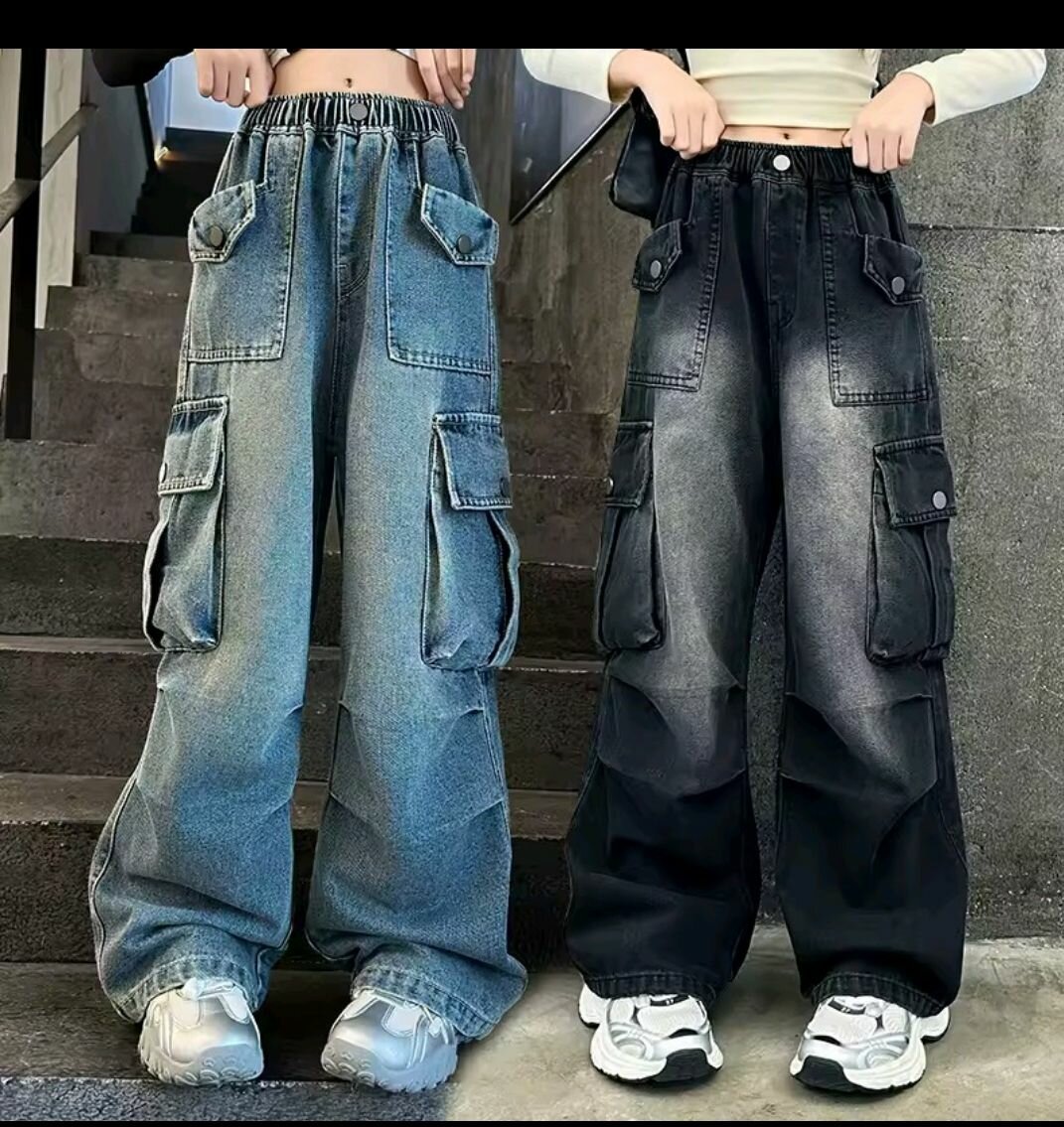 Pantalons cargo taille haute