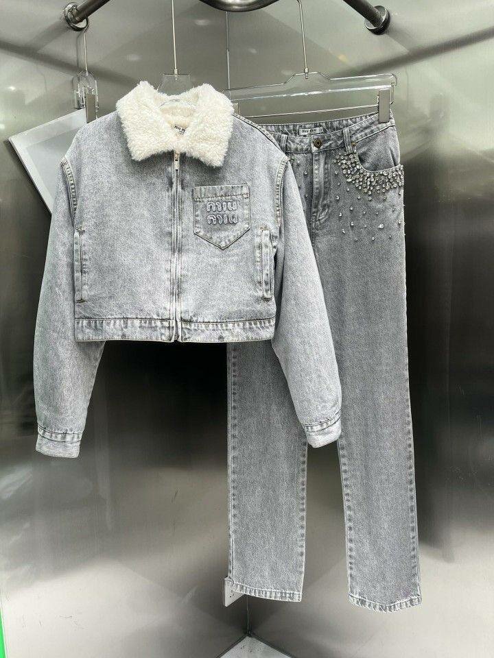 Ensemble veste et jupe en jean