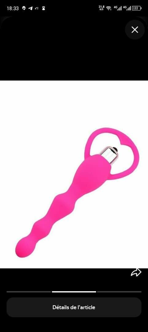 Plug anal vibrant en silicone