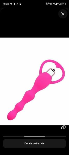 Plug anal vibrant en silicone