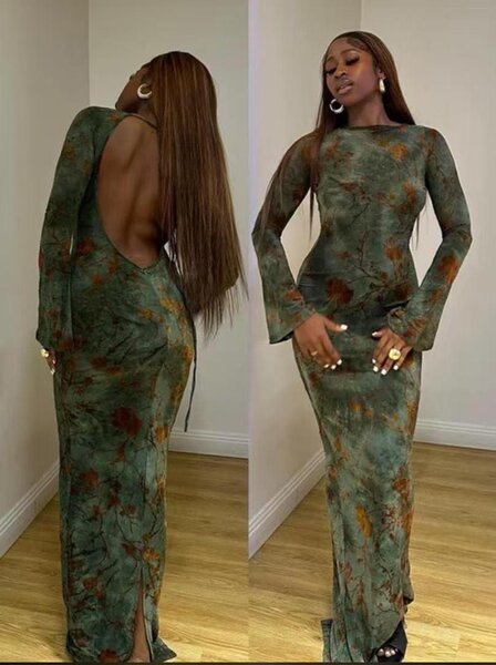 Robe longue dos nu élégante