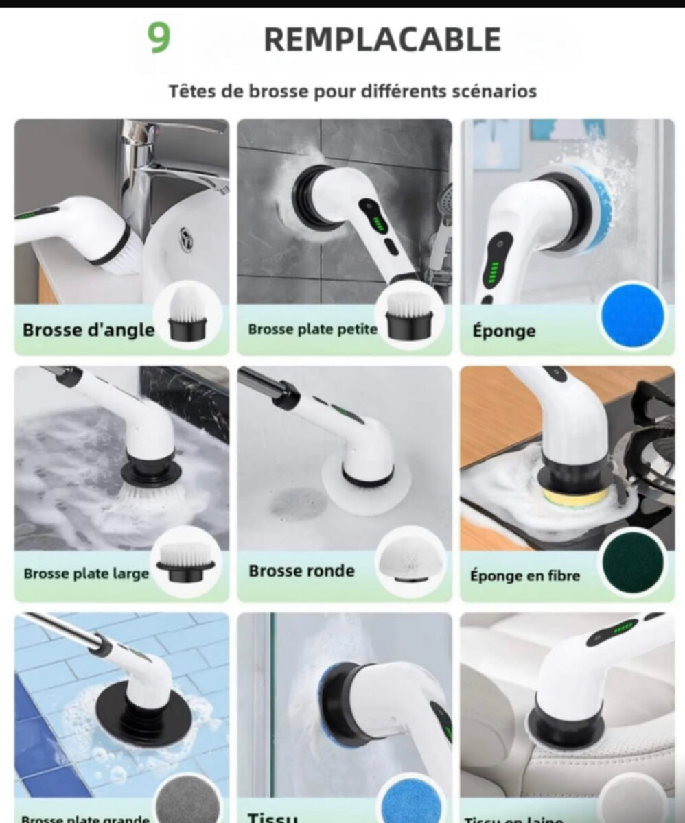 Brosse Électrique 9 en 1