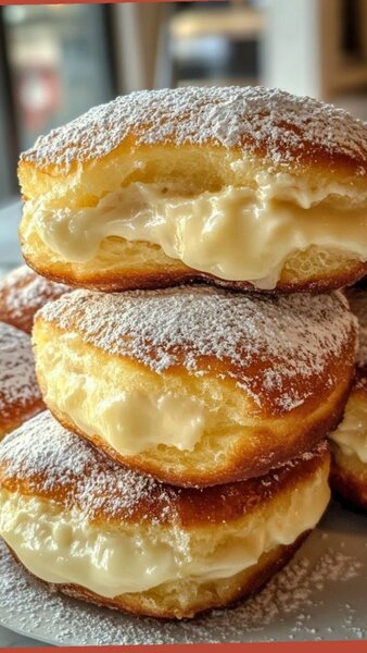 Beignets à la crème fraîche