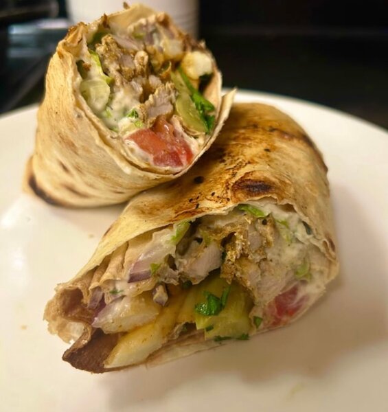 Délicieux chawarmas au poulet