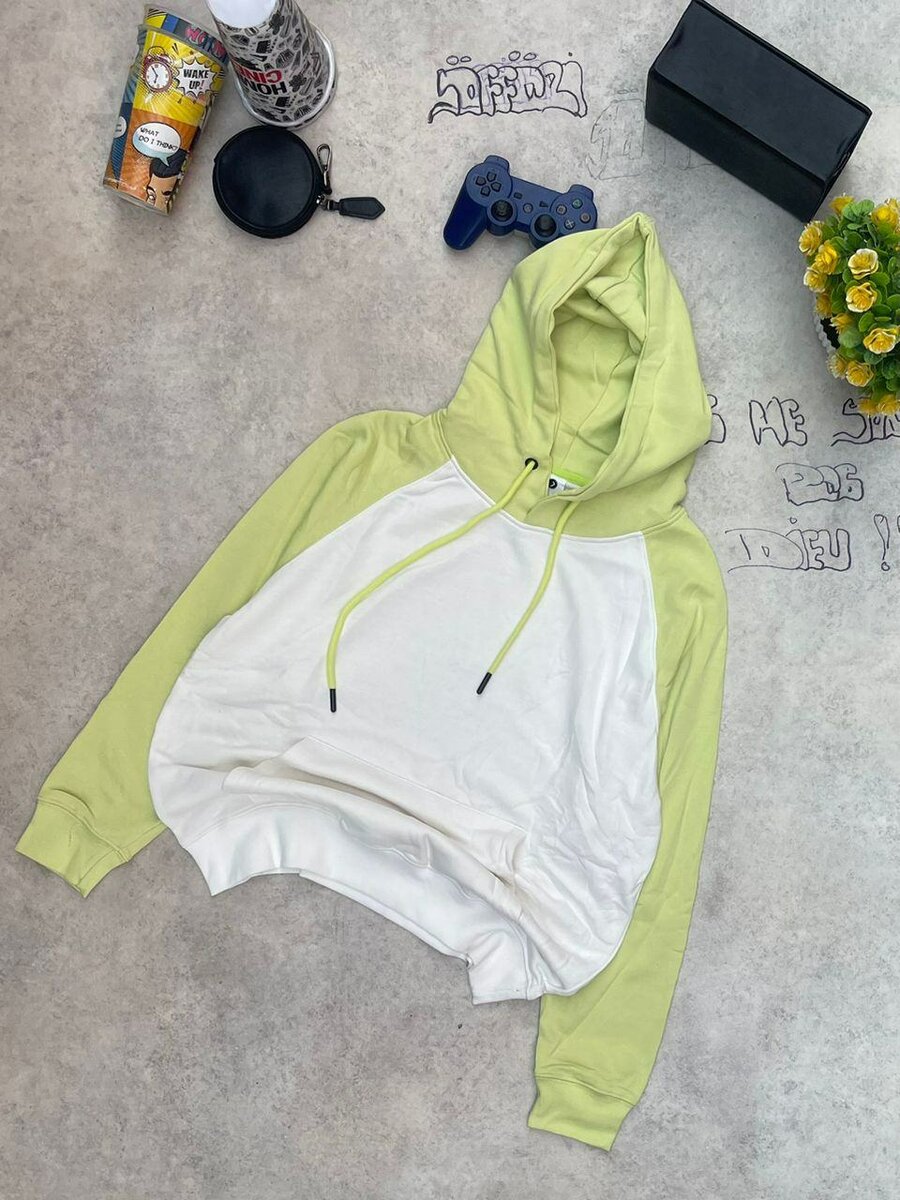 Sweat à capuche bicolore