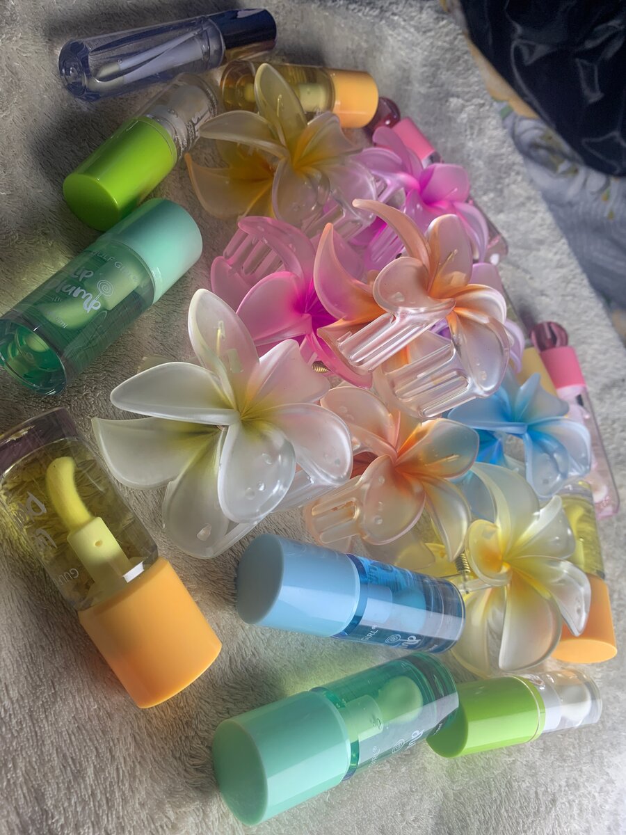 Pinces à cheveux fleurs colorées