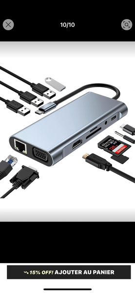 Adaptateur USB-C 8 en 1