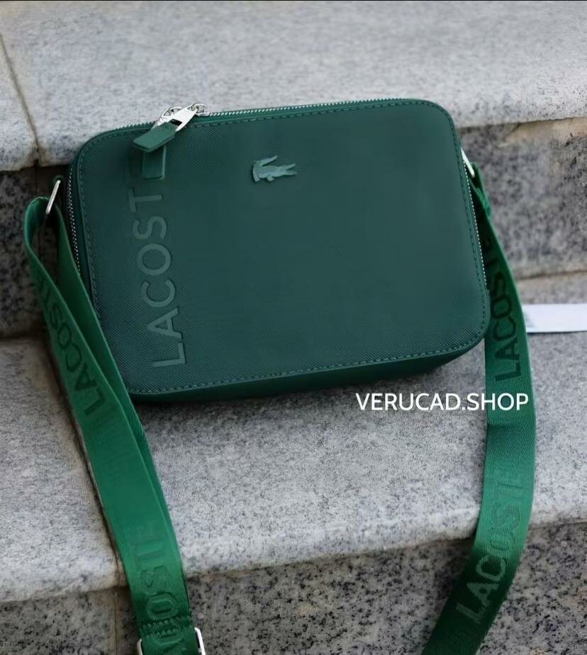 Sacoche bandoulière verte Lacoste