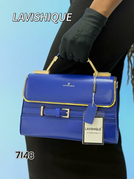 Sac à main LAVISHIQUE bleu en cuir