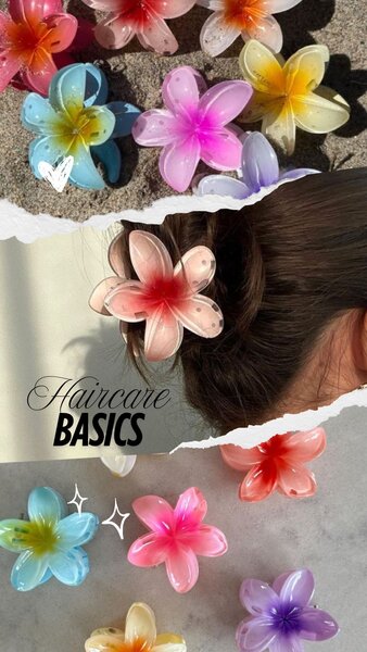 Pinces à cheveux fleurs colorées