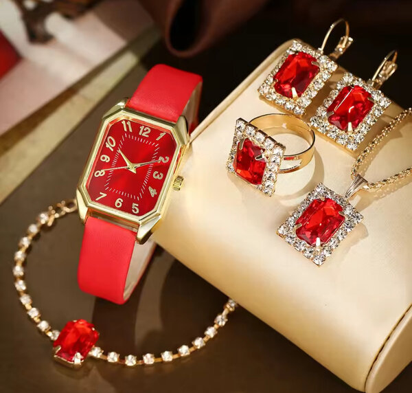 Ensemble Montre et Bijoux Éclatants