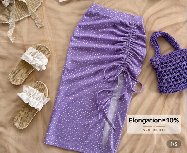 Jupe Midi Élastique Lilas