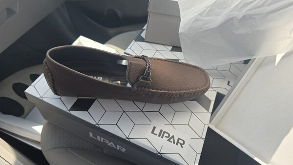 Mocassins en cuir marron homme