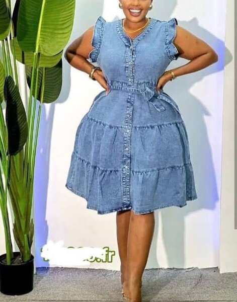 Robe en jean évasée