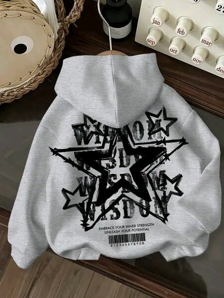 Hoodie à Étoile Imprimée