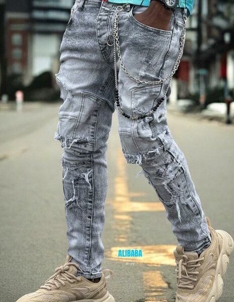 Jeans déchirés homme tendance